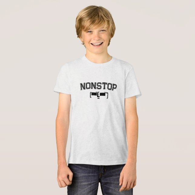 NONSTOP Gym Motivation Hoodie T-Shirt Tri-Blend Shirt (Front Full)
