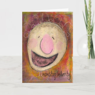 nonstop hilarity blank card