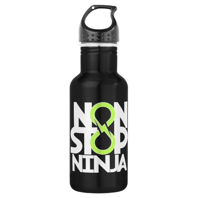 Nonstop Ninja Water Bottle (Front)