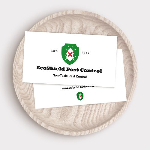 Nontoxic Pest Control Exterminator  Business Card