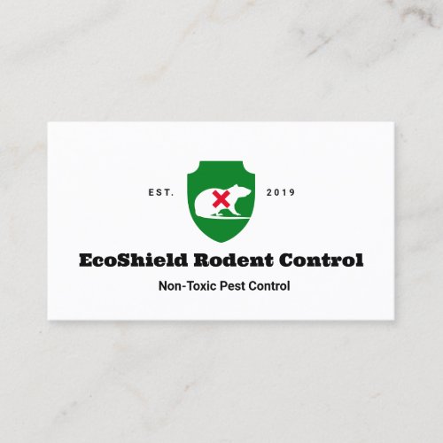 Nontoxic Rodent Control Rat Exterminator  Business Card