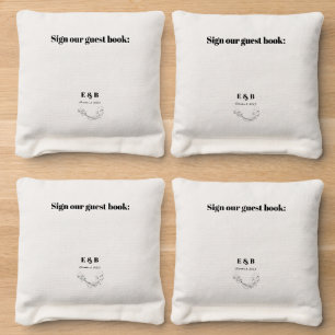 Nontraditional Wedding Guest Book Cornhole Bags