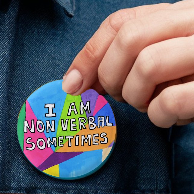 Nonverbal autism spectrum disorder ASD autistic  Button (Creator Uploaded)