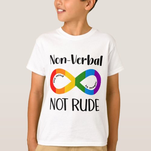 Nonverbal Not Rude Autism Awareness Neurodivergent T_Shirt