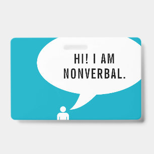 NONVERBAL speech bubble Badge
