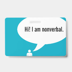 NONVERBAL speech bubble Badge