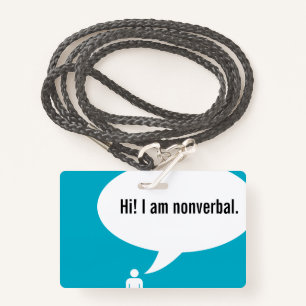 NONVERBAL speech bubble Badge