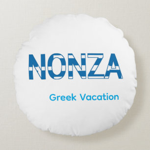 Nonza Greek  Round Pillow