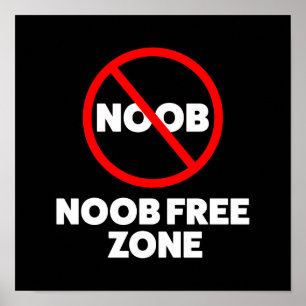 Noob Free Zone Poster