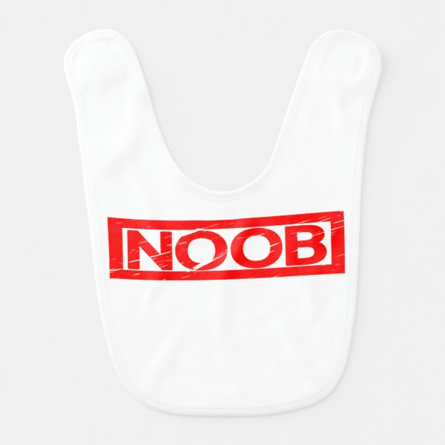 Noob Stamp Baby Bib (Front)