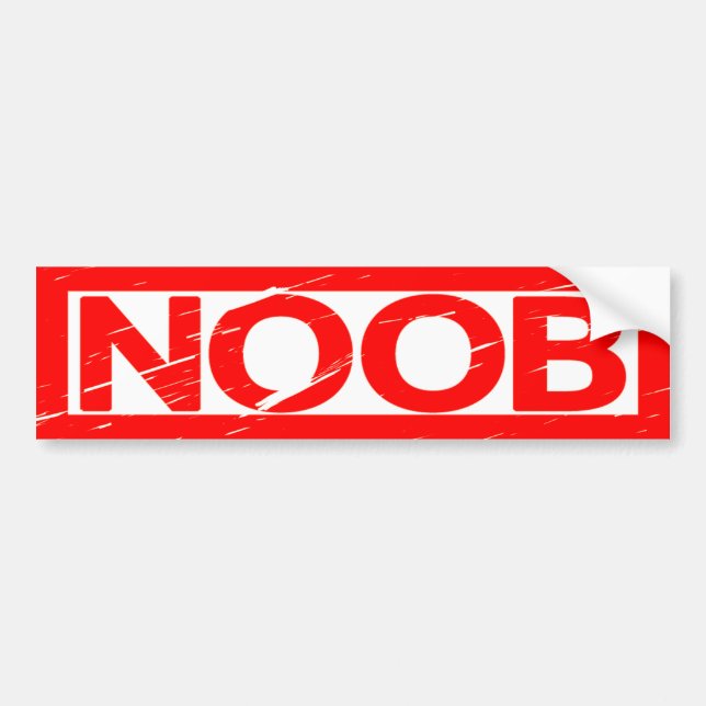 Noob Stamp Bumper Sticker (Front)