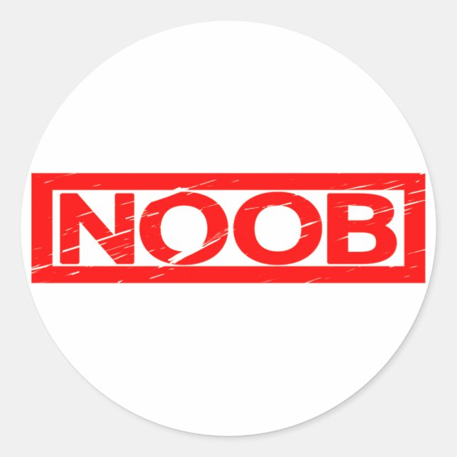 Noob Stamp Classic Round Sticker (Front)