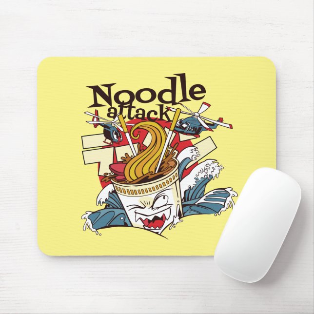 Noodle Attack Mouse Pad (With Mouse)