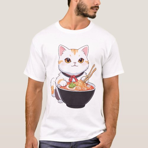 Noodle bowl kitty design T_Shirt