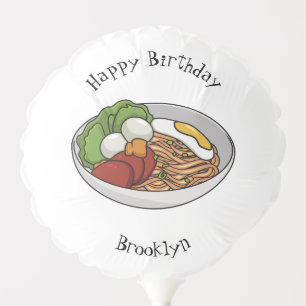 Noodle cartoon illustration balloon