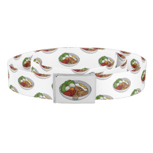 Noodle cartoon illustration belt