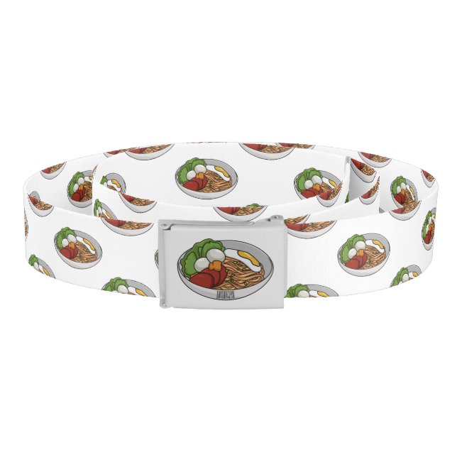 Noodle cartoon illustration belt (Coil)