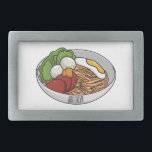 Noodle cartoon illustration belt buckle<br><div class="desc">Noodle cartoon illustration</div>