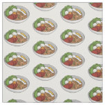 Noodle cartoon illustration fabric