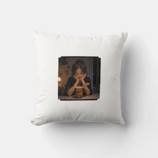 Noodle Girl Throw Pillow