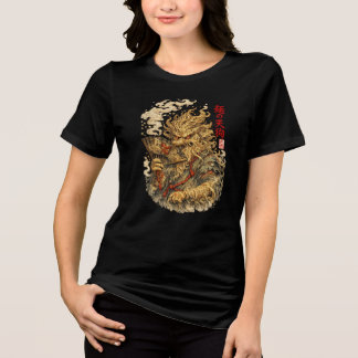 Noodle Tengu – Japanese Myth Monster Made of Ramen Tri-Blend Shirt