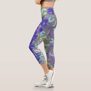 Noodles Abstract Repeating Name 7 Letters Hwcl Capri Leggings by plurals at Zazzle