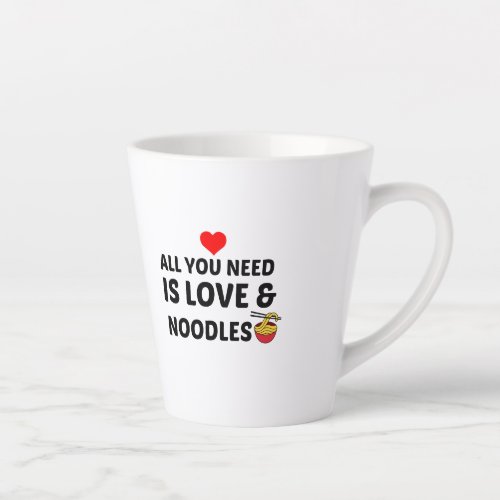 NOODLES AND LOVE LATTE MUG