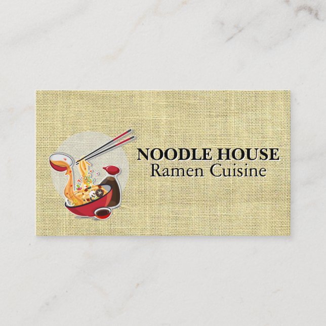 Noodles and Sauce in a Bowl Business Card (Front)