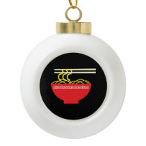 Noodles Ceramic Ball Christmas Ornament