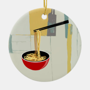 Noodles Ceramic Ornament