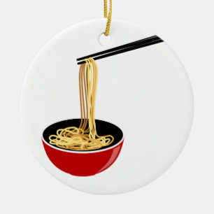 Noodles Ceramic Ornament