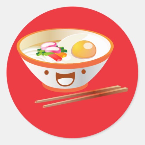 Noodles Classic Round Sticker