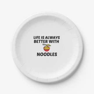 NOODLES LIFE IS BETTER PAPER PLATES