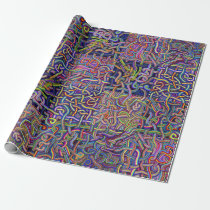 Noodles Maze Design Wrapping Paper