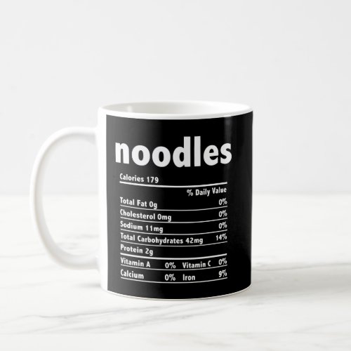 Noodles Nutrition Funny Thanksgiving Christmas Foo Coffee Mug