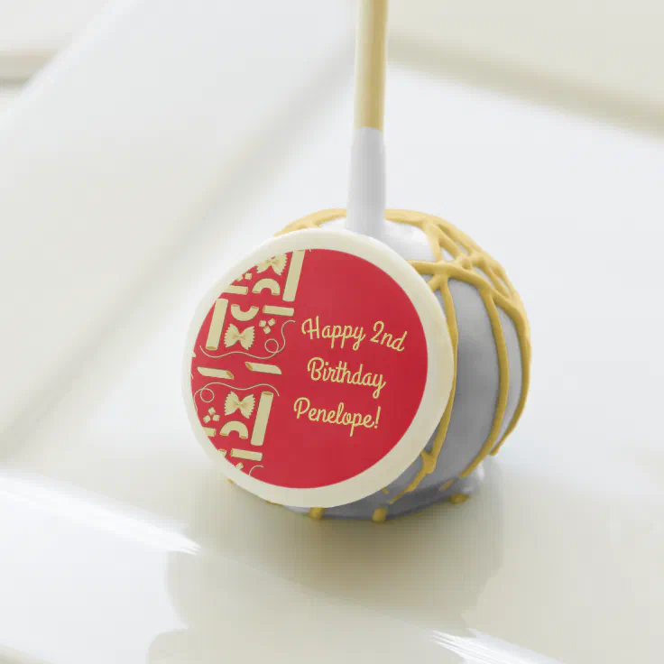 Noodles Pasta Kid 1st Birthday Party Italian Cake Pops Zazzle
