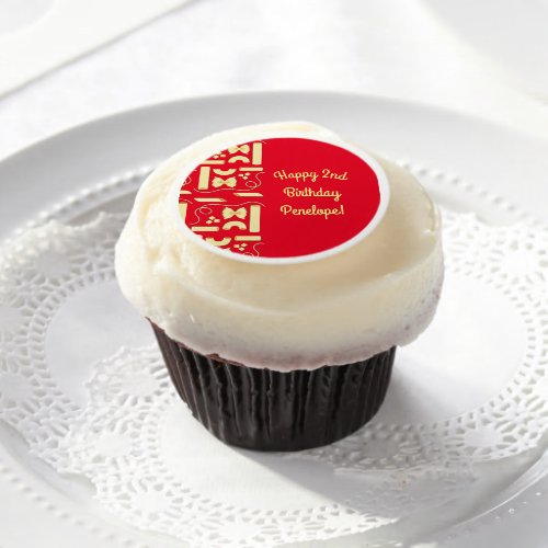 Noodles Pasta Kid 1st Birthday Party Italian Edible Frosting Rounds