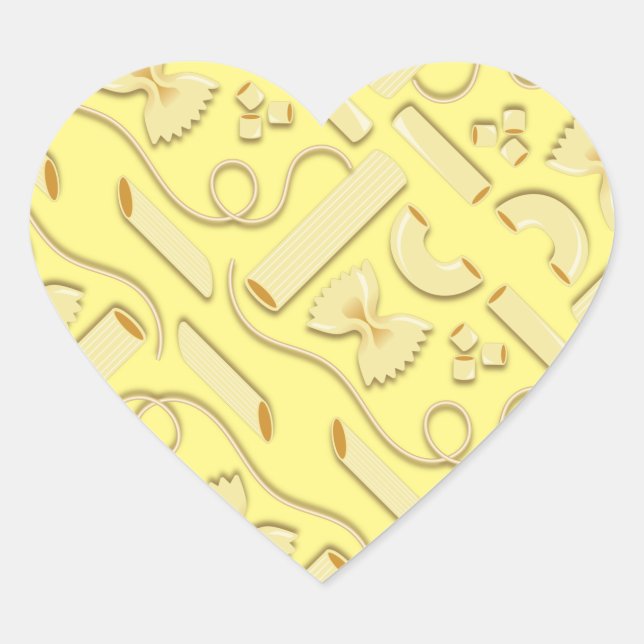 Noodles Pasta Kid 1st Birthday Party Italian Heart Sticker (Front)