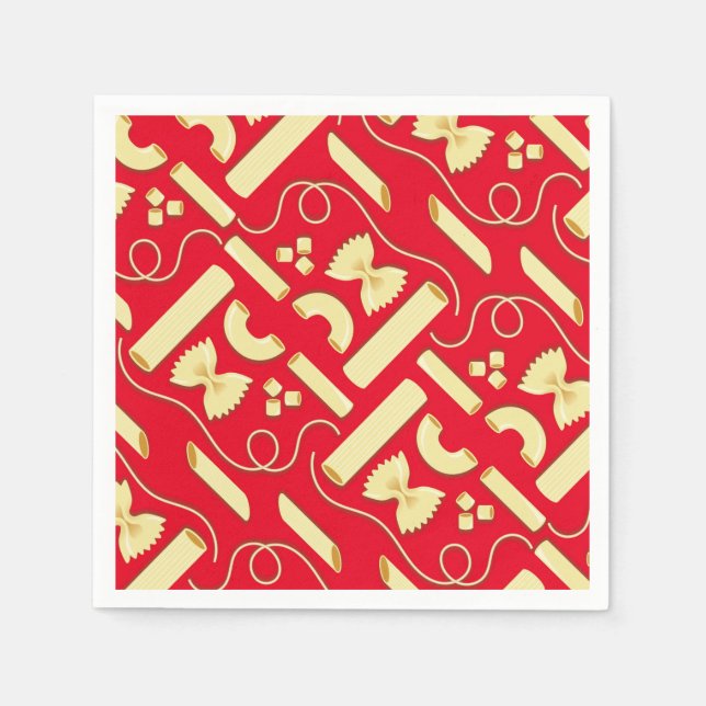Noodles Pasta Kid 1st Birthday Party Italian Napkins (Front)