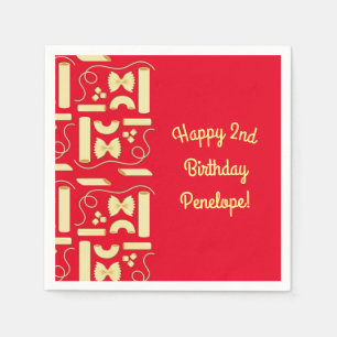 Noodles Pasta Kid 1st Birthday Party Italian Napkins