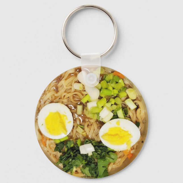Noodles, Ramen Funny Soup Photo   Keychain (Front)