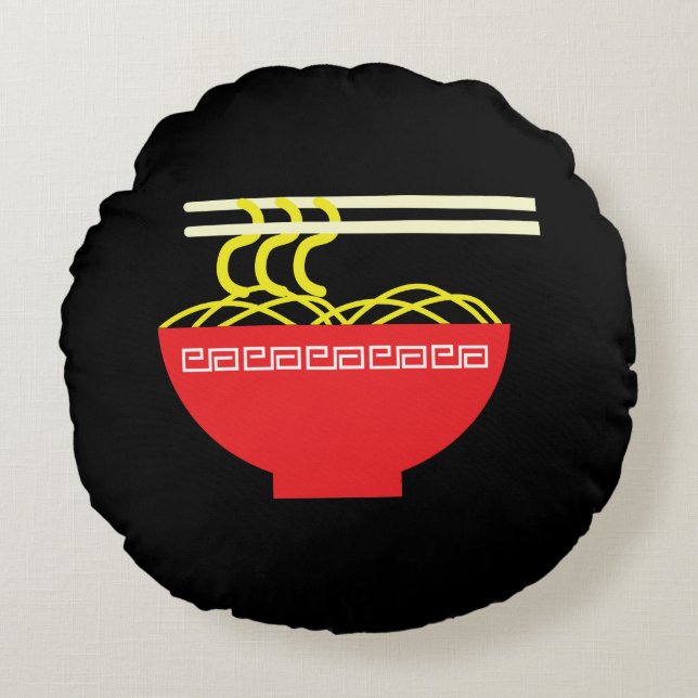 Noodles Round Pillow (Front)