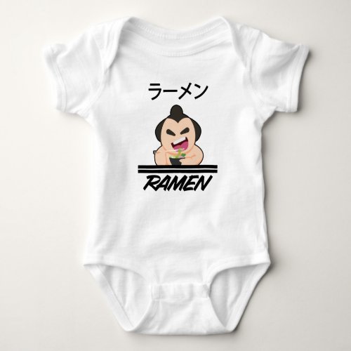 Noodles Sumo Wrestler Anime Manga Fun Japan Otaku Baby Bodysuit