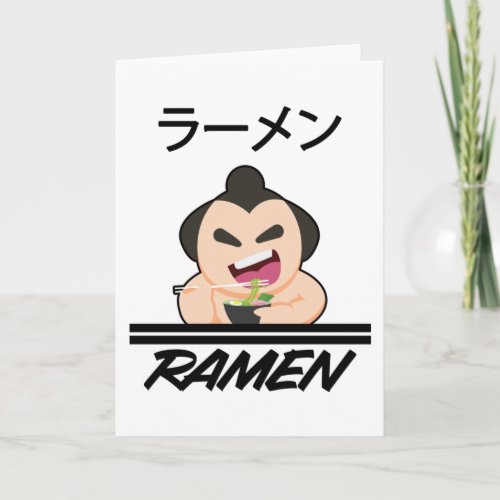 Noodles Sumo Wrestler Anime Manga Fun Japan Otaku Card