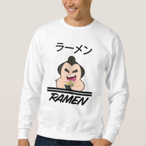 Noodles Sumo Wrestler Anime Manga Fun Japan Otaku Sweatshirt