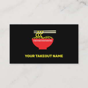 Noodles Takeout Foodie Minimalistic Business Card