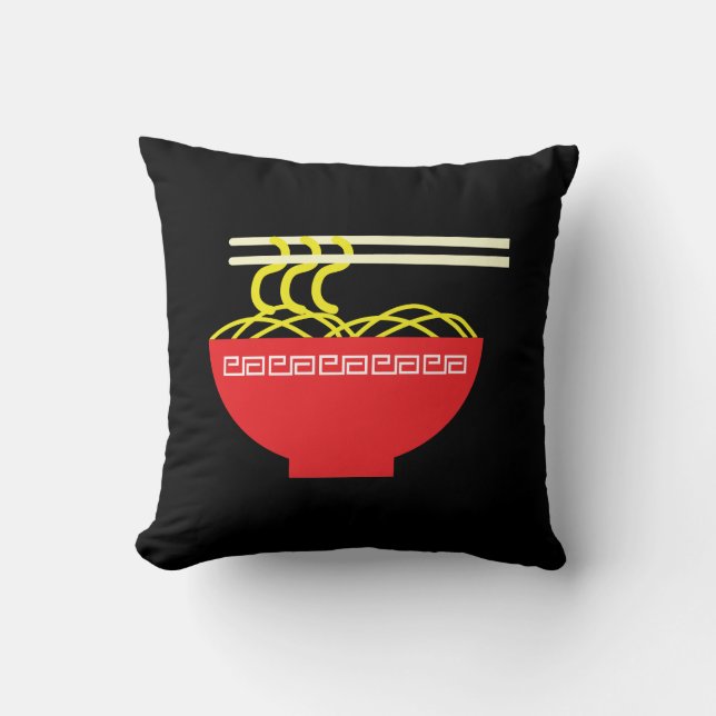 Noodles Throw Pillow (Front)