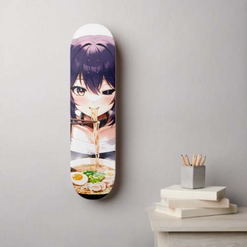 Noodlicious Whiskers Anime Cat Girl Skateboard