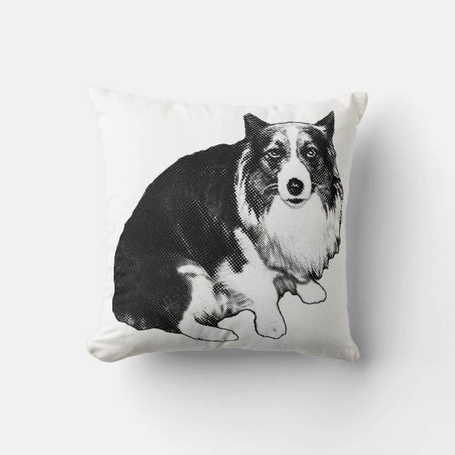 Nook Dreams With Corgi Throw Pillow (Front)