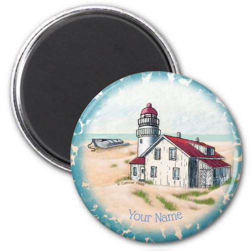Noon Lighthouse custom name magnet 